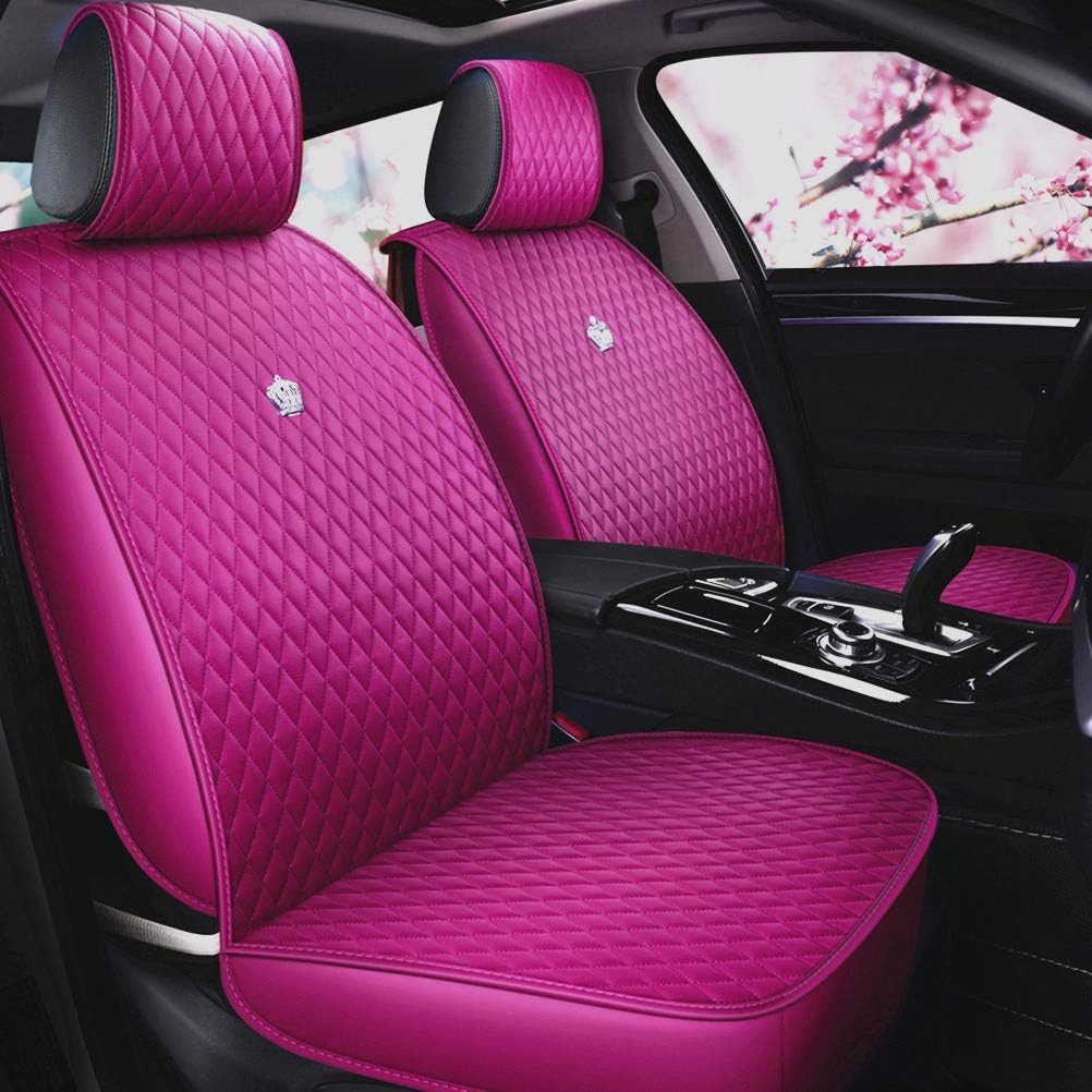 Purple Car Seat Cover Leather Seat Protector for Car Seats Comforty Car Seat Cover 2/3 Covered 11PCS Universal Fit Car/Auto/Truck/SUV (A-Purple)