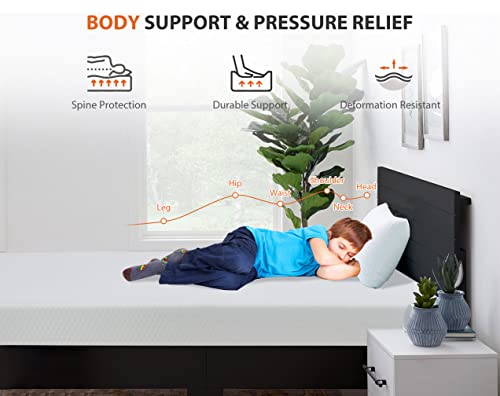 Gel Memory Foam Mattress, 6/8/10/12 inch Firm Mattress in a Box, CertiPUR-US Certified Mattress for Cool Sleep & Pressure Relief (12 in, Twin)