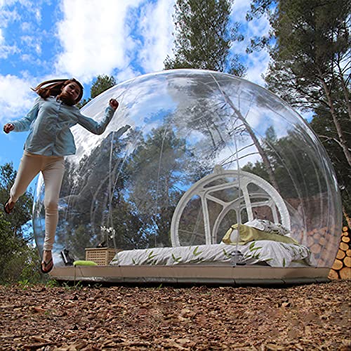 4M/13ft Inflatable Bubble Tent Clear Luxurious 2M Single Tunnel Inflatable Dome Bubble House Transparent Large Outdoor Tents for Camping Backyard Large Family Tents