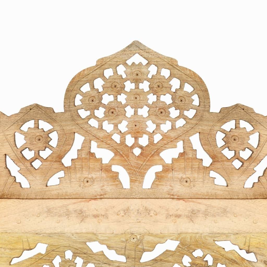 vidaXL Hand Carved 3-Panel Room Divider 47.2x22x65x22 Solid Mango Wood