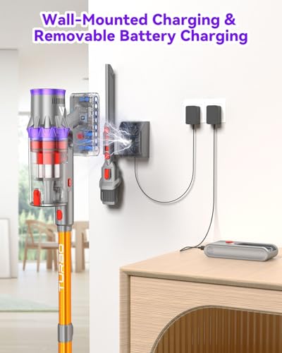 Coovy Cordless Vacuum Cleaner SU7, 580W 45Kpa 75 Minutes Runtime Stick Vacuum with Touch Screen, Anti-Tangle Wireless Powerful Lightweight Vac for Home Pet Hair Carpet Hardwood, Gold