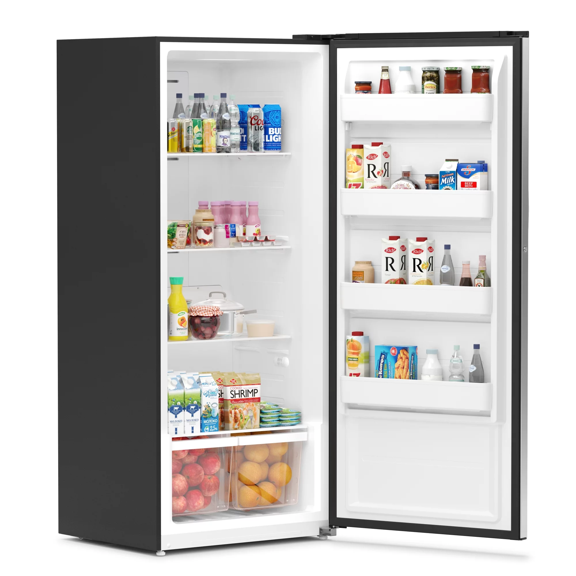 Upright Convertible Refrigerator Freezer 21 cu. ft. Silver
