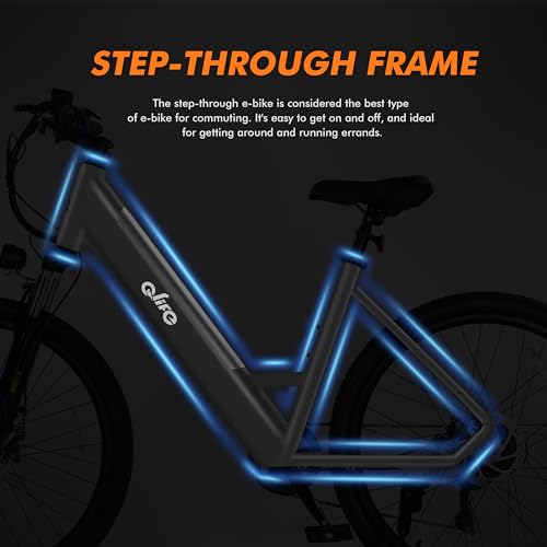 Cityone Electric Bike for Adults 26" Step-Through 22MPH Ebike with 2.1" Tire,UL2849 Certified Built-in Removable Battery,Peak 750W Motor Ebikes with 7 Speed, Commuter E Bicycle