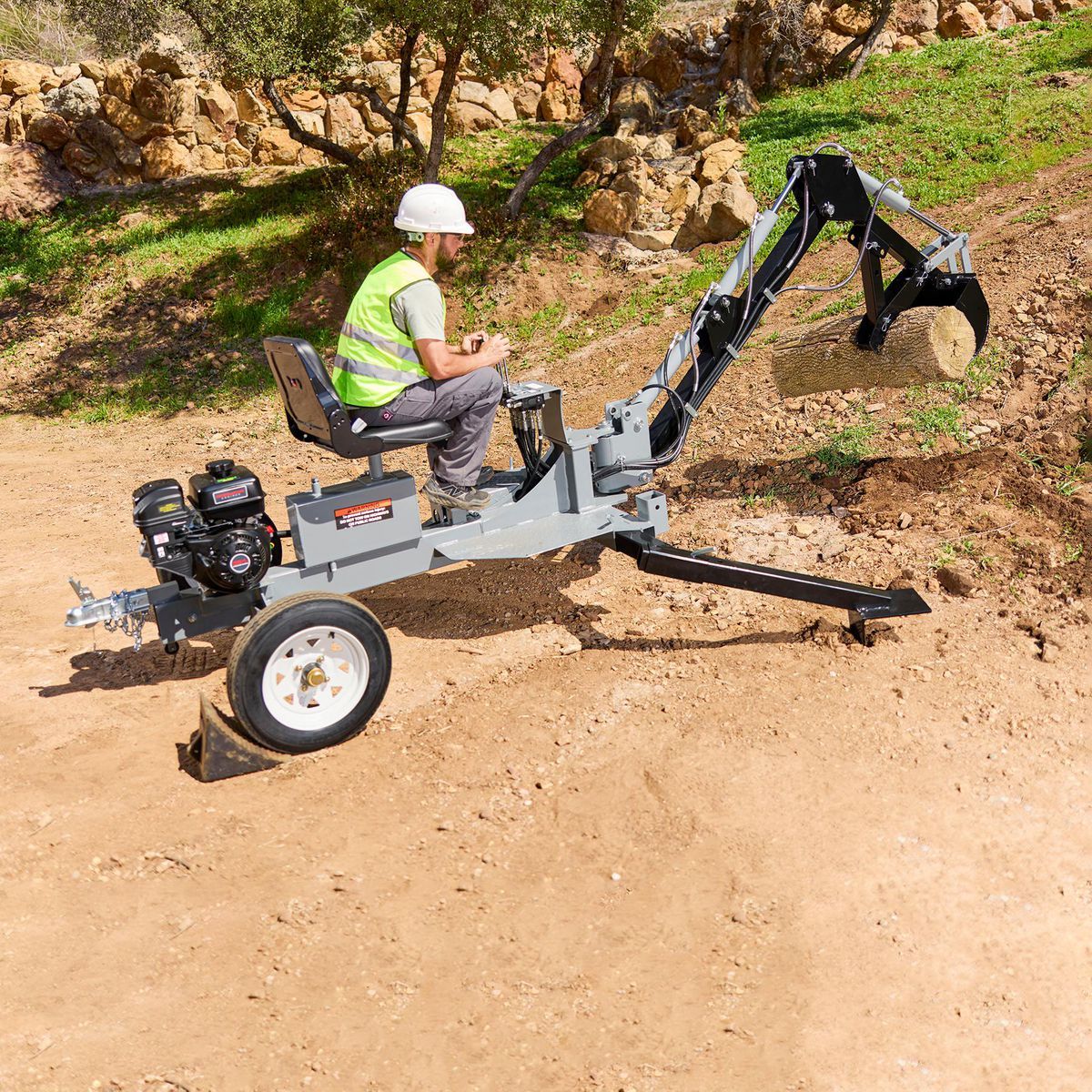 CENTRAL MACHINERY 8 HP Towable Backhoe