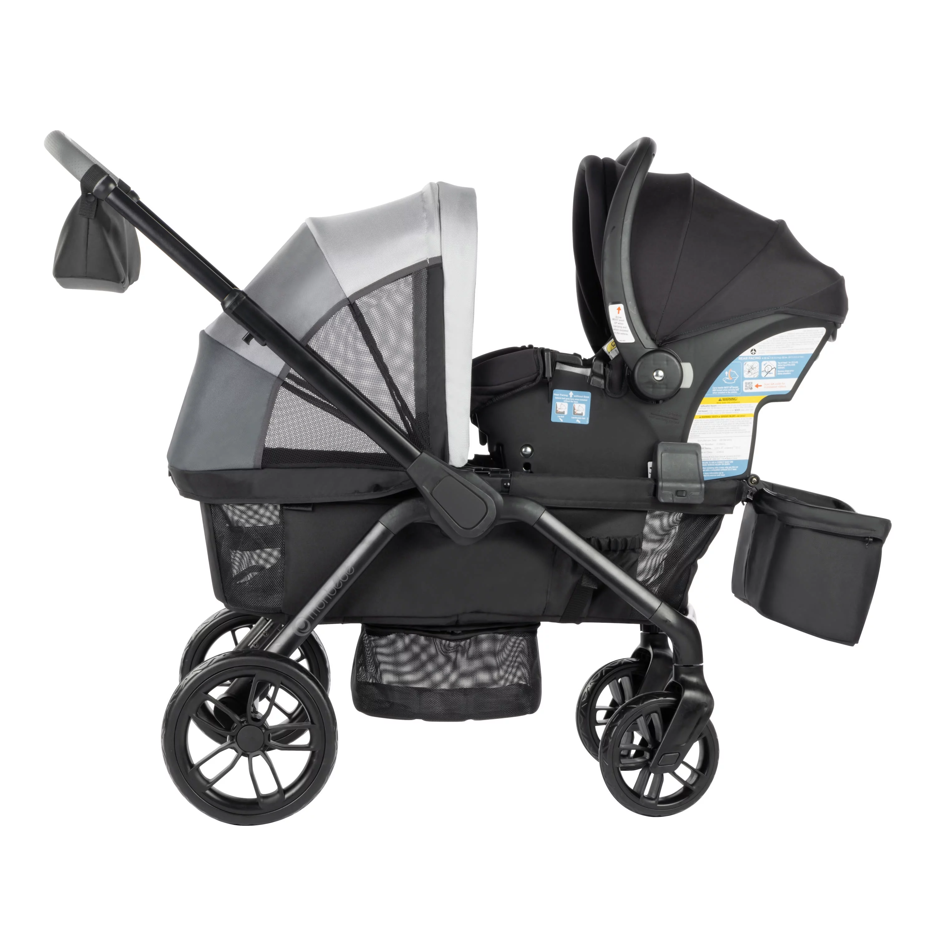 Monbebe Everyday Outings Wagon Stroller, Cobblestone Grey
