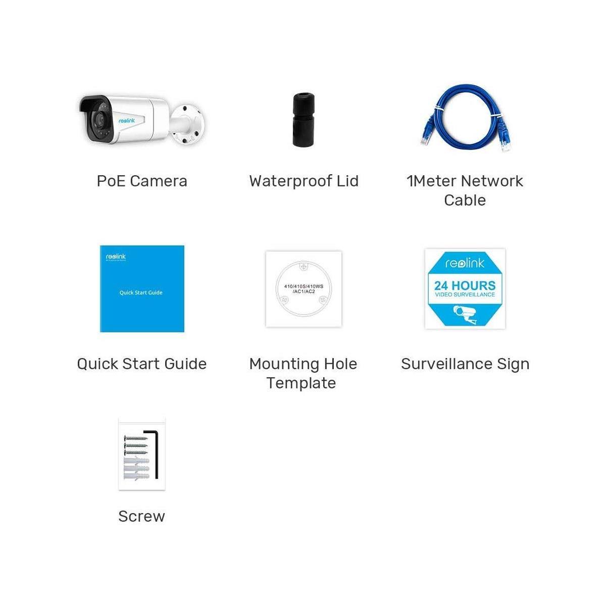 Reolink RLC-B800 8MP 4K Ultra HD Outdoor/Indoor PoE Security IP Camera, Built-in Microphone