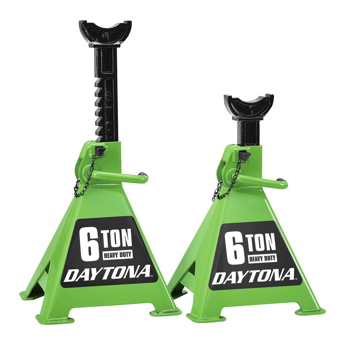 DAYTONA 6 Ton Heavy Duty Ratcheting Jack Stands, Slate Gray