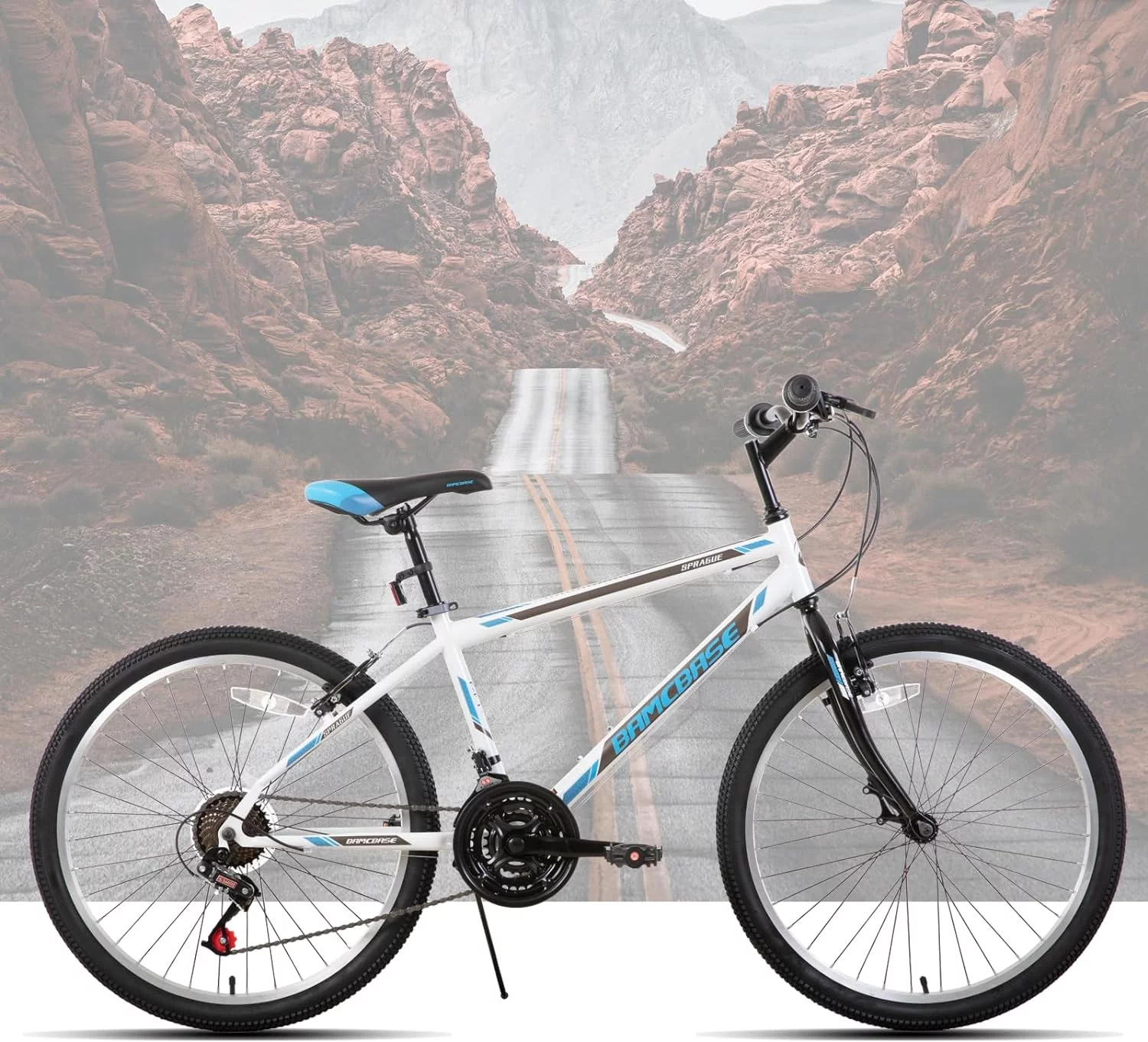 Hiland 24 26 inch Mountain Bike for Men Women, 21 Speeds MTB Bicycle for Adult Youth