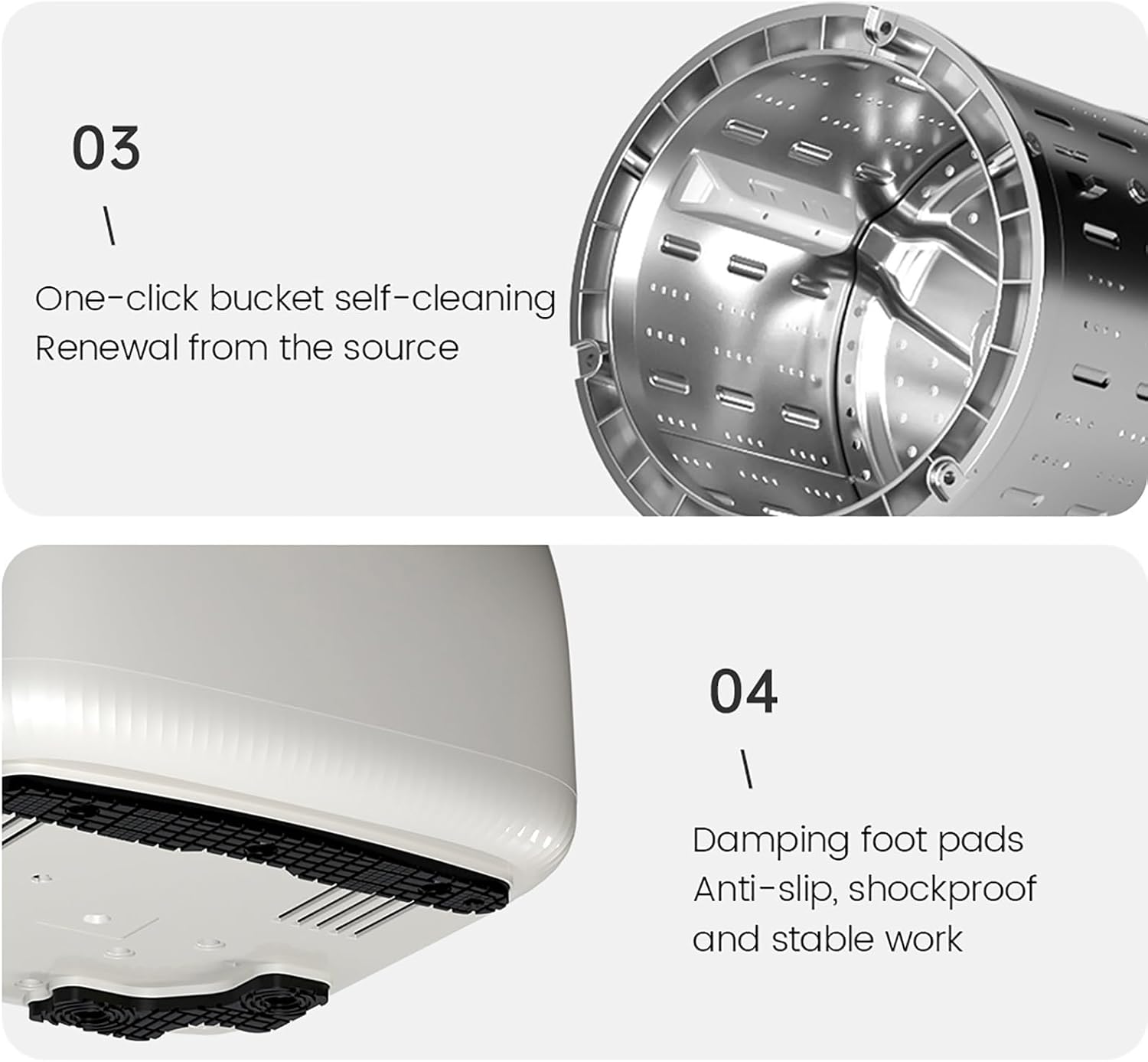 Mini Automatic Washing Machine, 2L Underwear Washer with Spin Dryer, Compact Small Portable Laundry Machine with Touch Panel, Stainless Steel Inner Barrel, 7 Washing and Care Modes