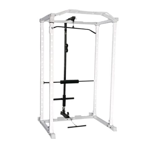 HULKFIT Pro Series 2.35" x 2.35" Power Cage Squat Rack with Attachments and Accessories for Home and Garage Gym Exercise Equipment