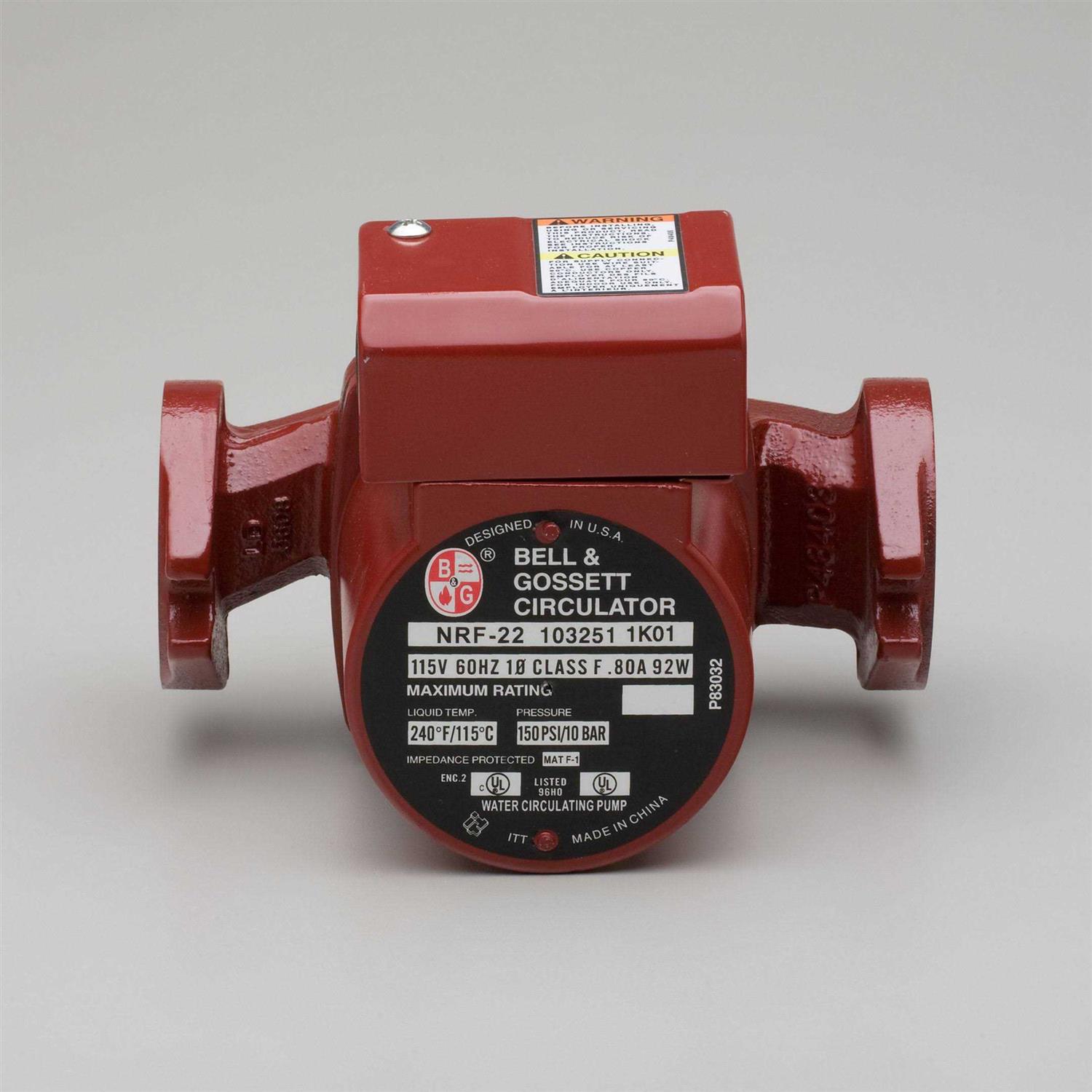 Bell &amp; Gossett 103251 NRF-22 Cast Iron Wet Rotor Circulator Pump - Shop Hardware Tools Online Store