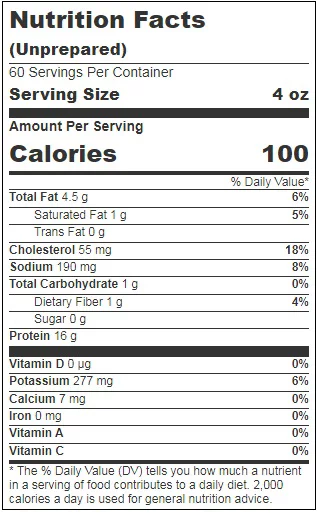 Heartland Catfish Individual Quick Frozen Catfish Fillet, 0.66 Ounce -- 1 Each.