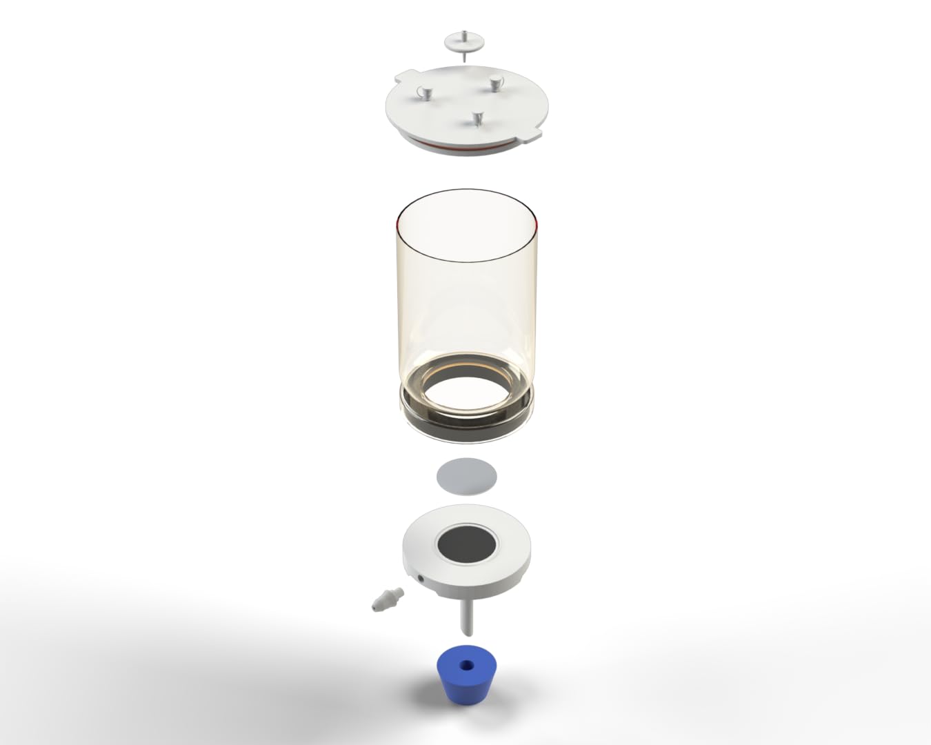 Rocker Scientific MF5 Laboratory Magnetic Filter Funnel with Lid Kit, PES, 500mL, 47mm