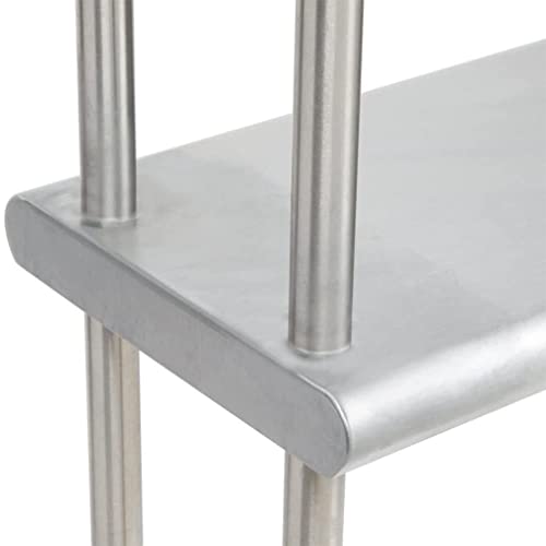 24" X 30" AmGood Stainless Steel Work Table | Commercial & Residential Kitchen Laundry Garage Utility Bench | NSF Metal Prep Table (24" x 30" Table + 2 Shelves + Overshelf)