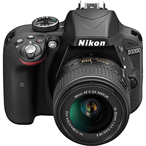 Nikon D3300 24.2 MP CMOS Digital SLR with Auto Focus-S DX Nikkor 18-55mm f/3.5-5.6G VR II Zoom Lens (Black)