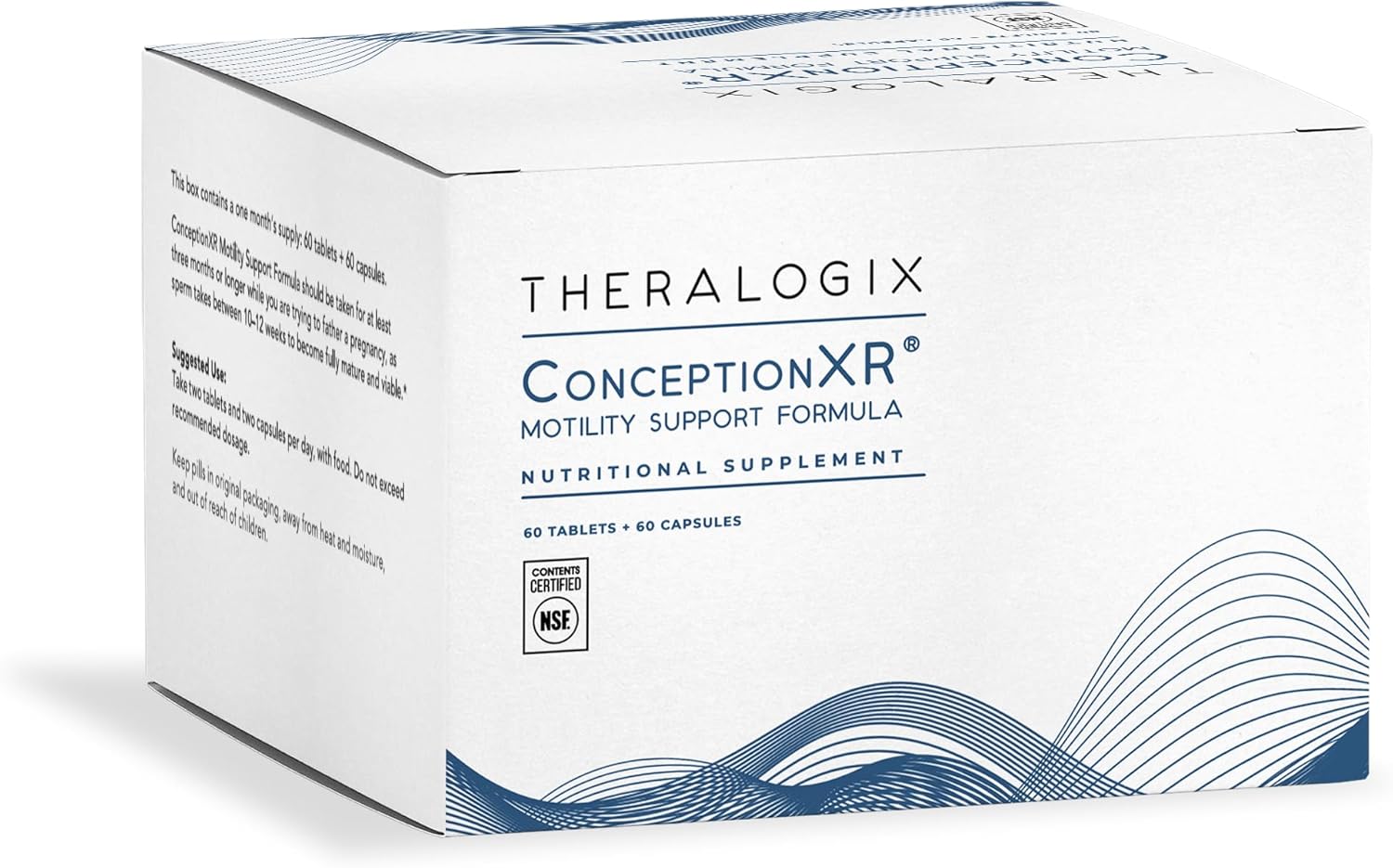 Theralogix ConceptionXR Motility Support Formula - Men's Preconception Vitamins for Fertility Support - Male Fertility Supplements for Sperm Health* - NSF Certified - 60 Tabs + 60 Caps (30-Day Supply)