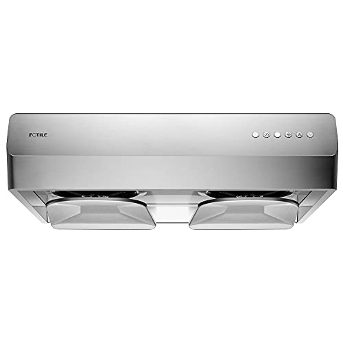 FOTILE Pixie Air Stainless Steel Under Cabinet Range Hood, 850 CFMs Kitchen Over Stove Exhaust Vent with LED Lights Dual AC Motors, Motion Control and Touchscreen