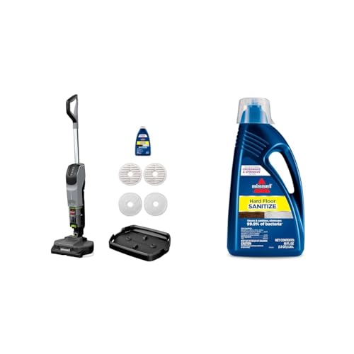 BISSELL® Spinwave Cordless Pet Hard Floor Spin Mop Cleaner 18V with washable mop pads for sealed hard floors, 23157