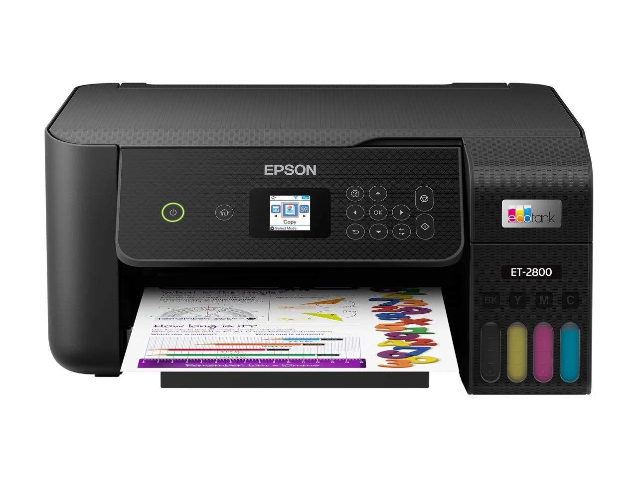 Epson EcoTank ET-2800 Wireless Color All-in-One Cartridge-Free Supertank Printer with Scan and Copy ? The Ideal Basic Home Printer - Black