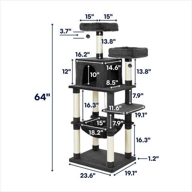 Frisco 64-in Cat Tree with Hammock - Pet Supplies online store