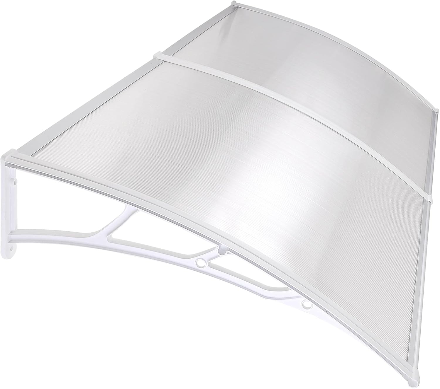 Yescom 80"x40" Door Window Outdoor Awning 2 Whole Hollow Polycarbonate Sheets Cover UV Rain Snow Protection