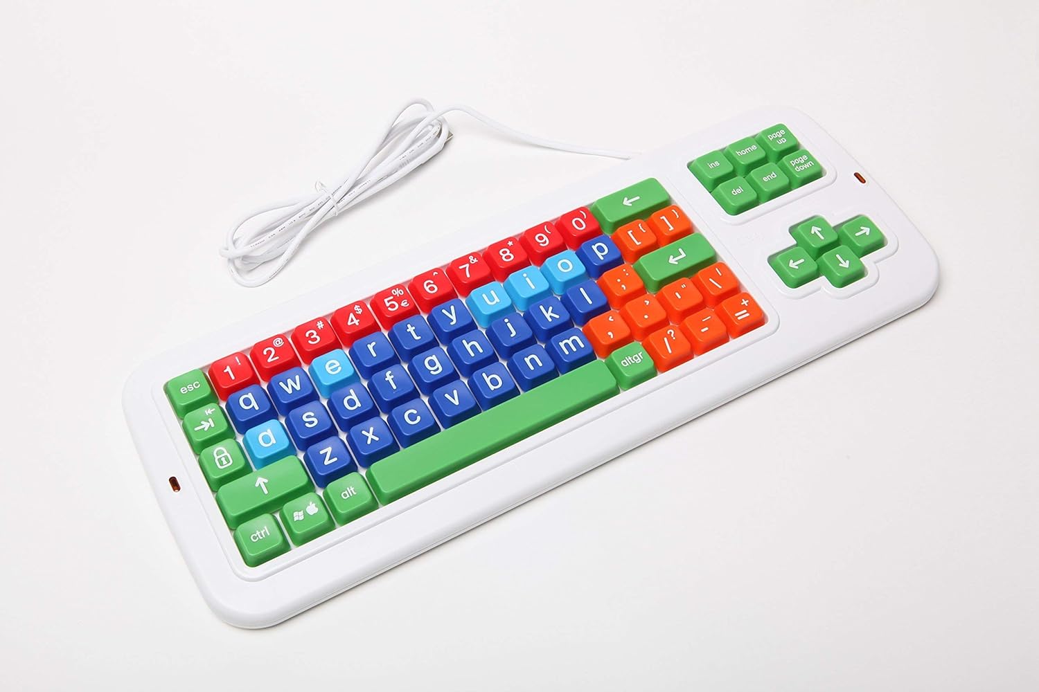 Clevy Colored Keyboard - Lowercase, Large Letters and Colorful Keys