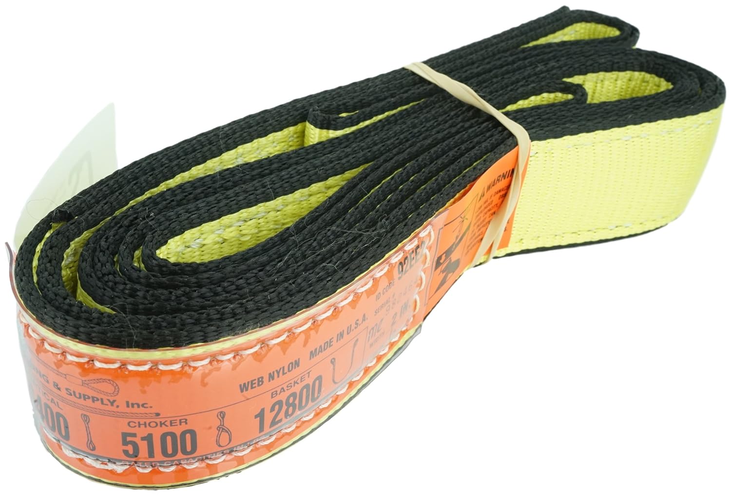 DD Sling (USA Made). 2" x 6', 2 Ply, Nylon Lifting Slings, Master Edge, Eye & Eye, Heavy Duty, 6400 lbs Vertical, 5100 Choker, 12800 Basket Load Capacity (2" x 6') Pack of 2
