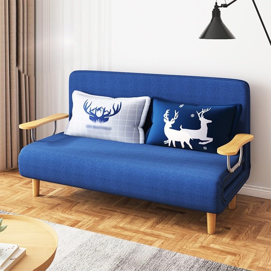 3-in-1 Convertible Sofa Bed Sleeper Chair with Pillow, Folding Versatile Upholstered Armchair,Adjustable Leisure Chaise for Home,Office (Color : D, Size : 100cm)