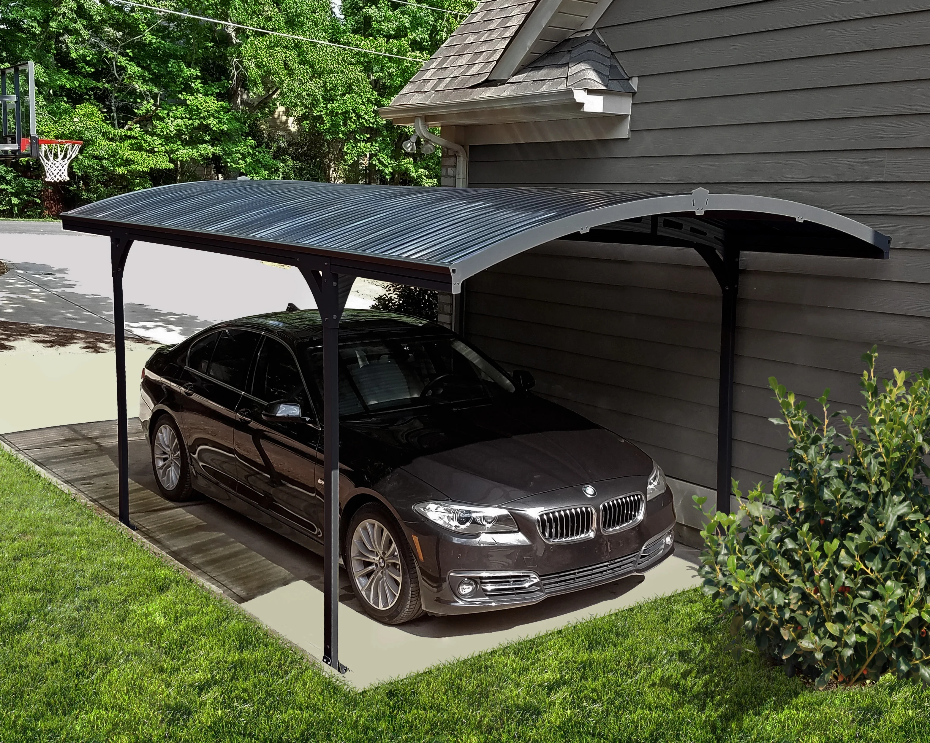 Palram - Canopia Atlas 5000 10' x 16' Carport - Gray/Bronze