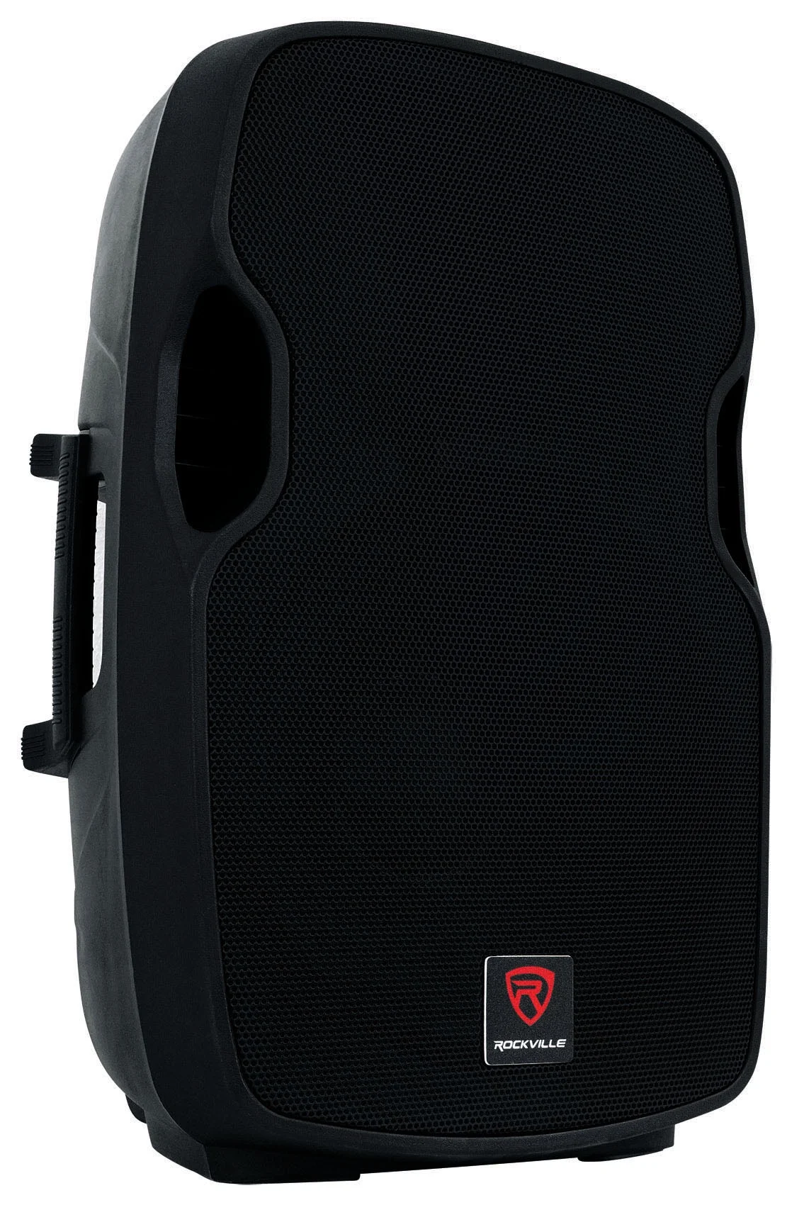 (2) Rockville BPA15 15" 1600w Active PA/DJ Speakers+Mixer+Mic+Stands+Cables+Bag