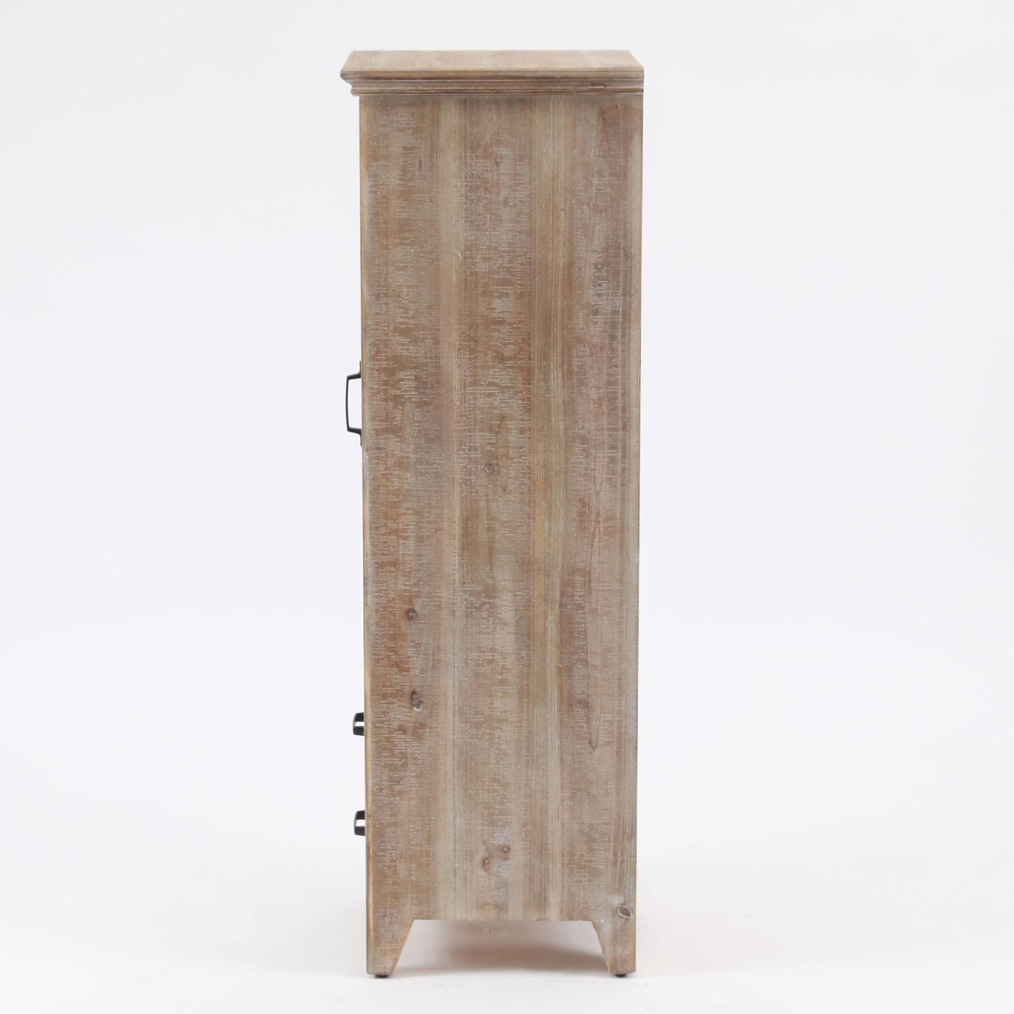 LuxenHome Metal and Wood Tall Tower Cabinet