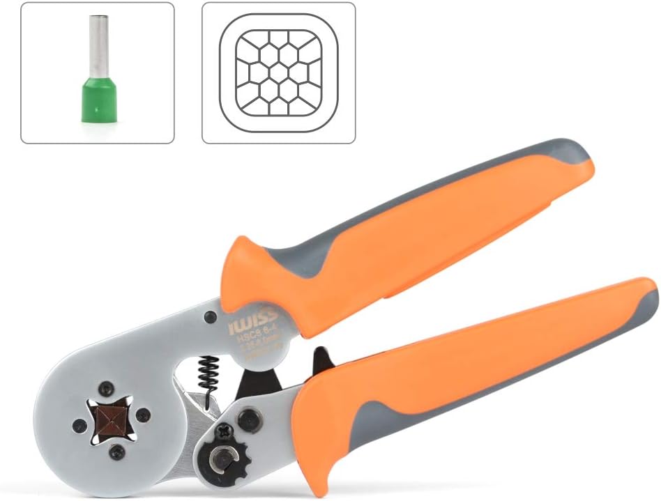 IWISS Self-adjustable Crimping Tools Plier for AWG20-5 Bootlace End-sleeves Ferrule, Ratchat Wire Crimping Tool