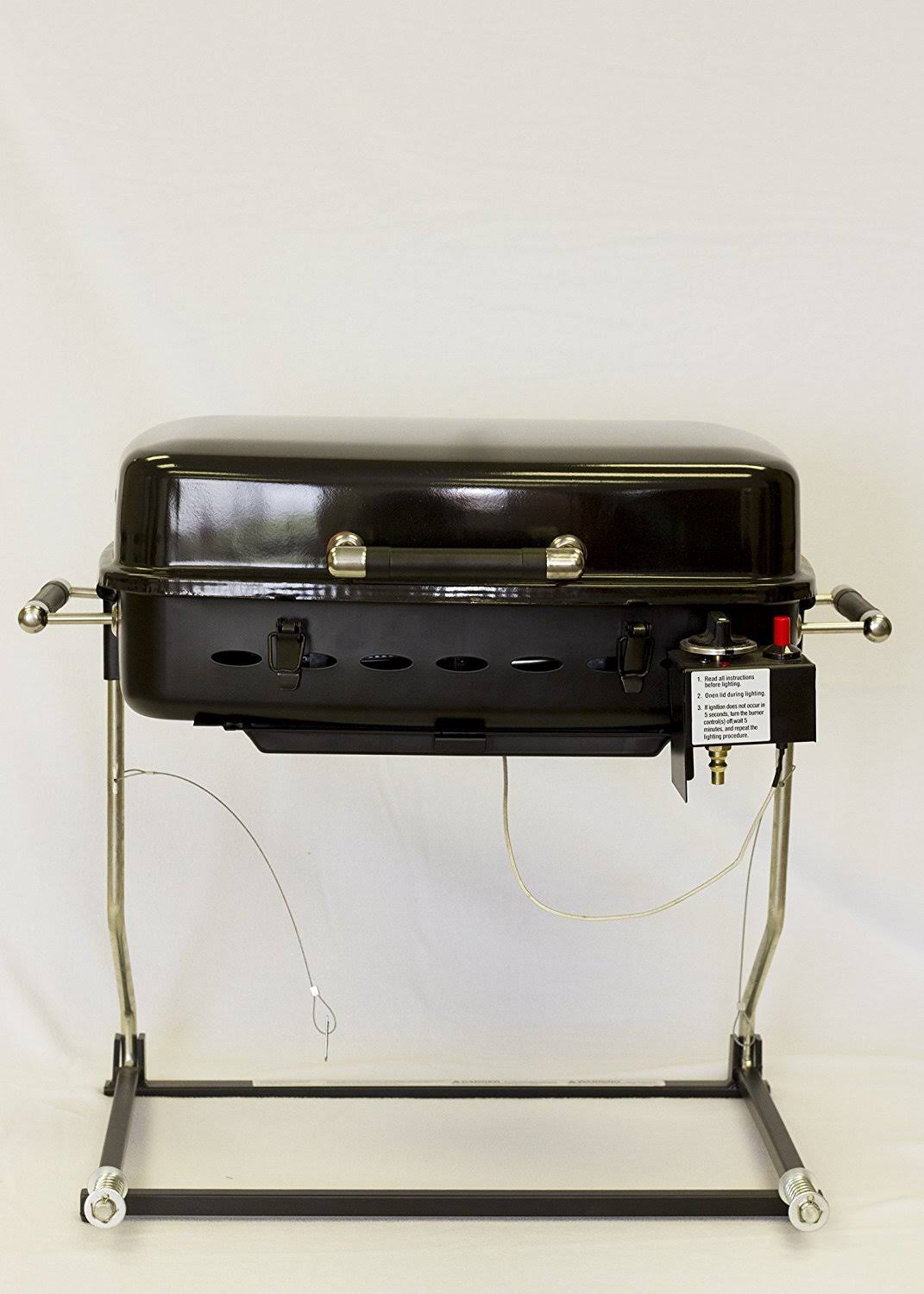 Flame King RV Mounted BBQ - Motorhome GAS Grill - 214 Sq inch Cooking...