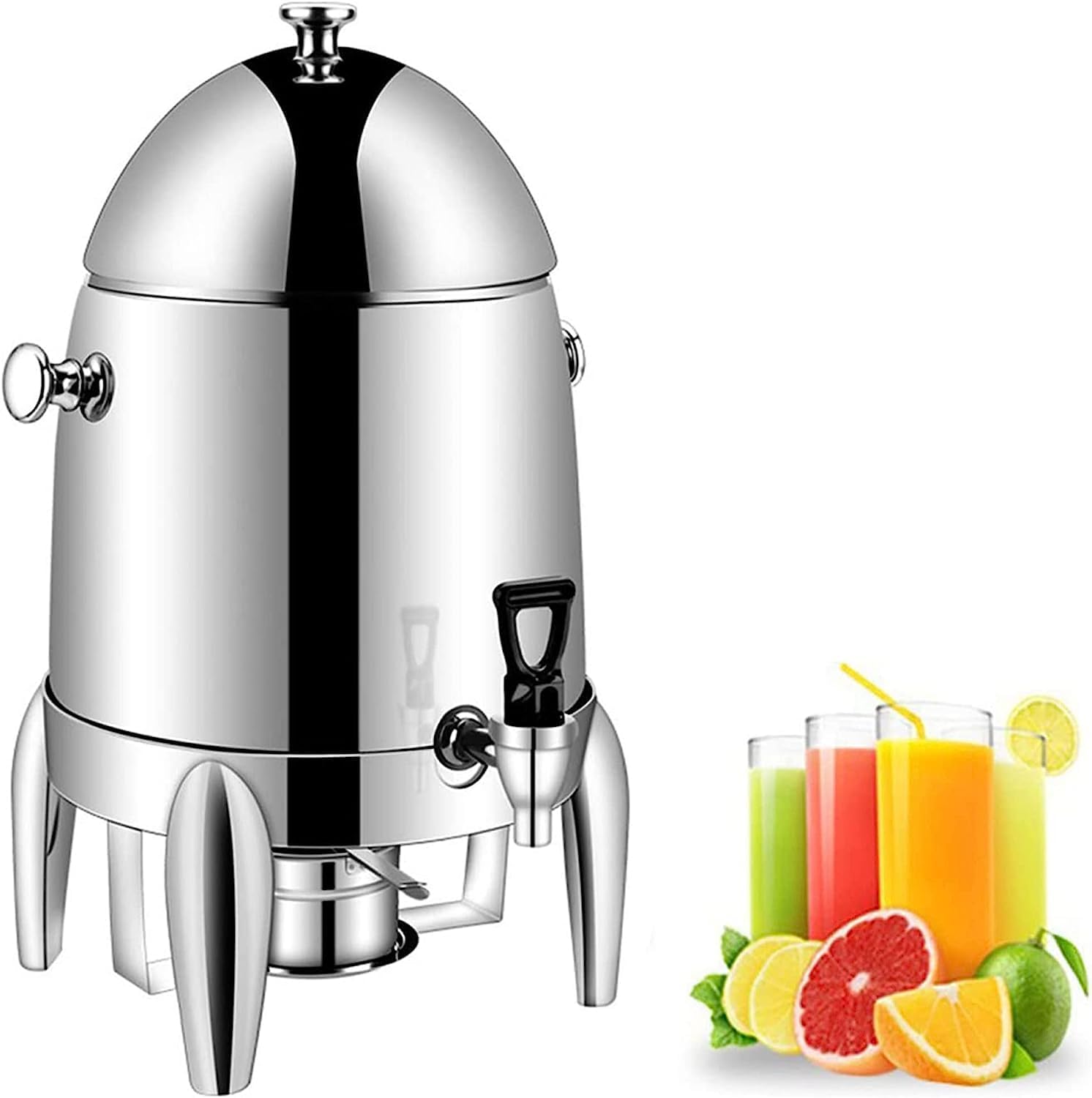 FLaig Commercial Stainless Steel Hot Beverage Dispenser 3 Gallon Chafer Urn Large Hot Water Urn For Coffee, Tea, Cappuccino, Hot Chocolate And Drinks Dispenser