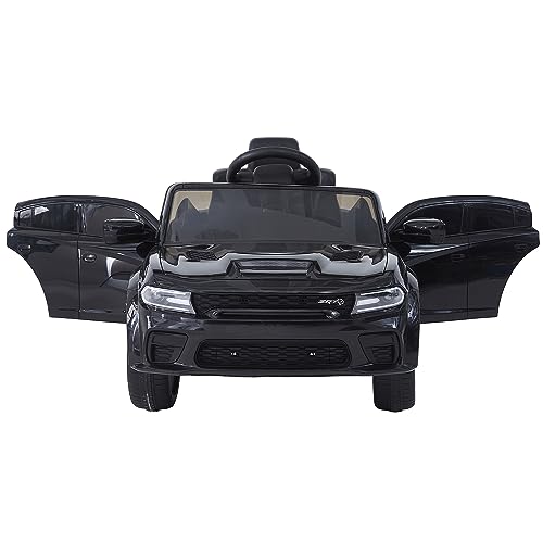 12V Kids Ride On Car, Electric Car with Remote Control, 3 Speeds, Battery Powered, with Adjustable Seat Belt, MP3, LED Lights, Sound System, Orange