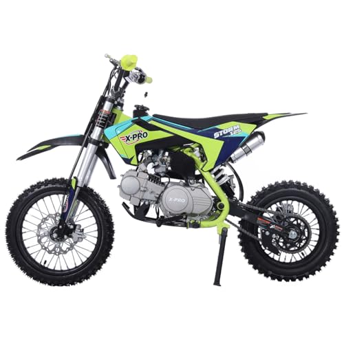 X-PRO Storm 125cc Zongshen Engine Kids Dirt Bike Pit Bike Youth Dirt Pit Bike with 4-Speed Manual Transmission,Big 14"/12" Tires!