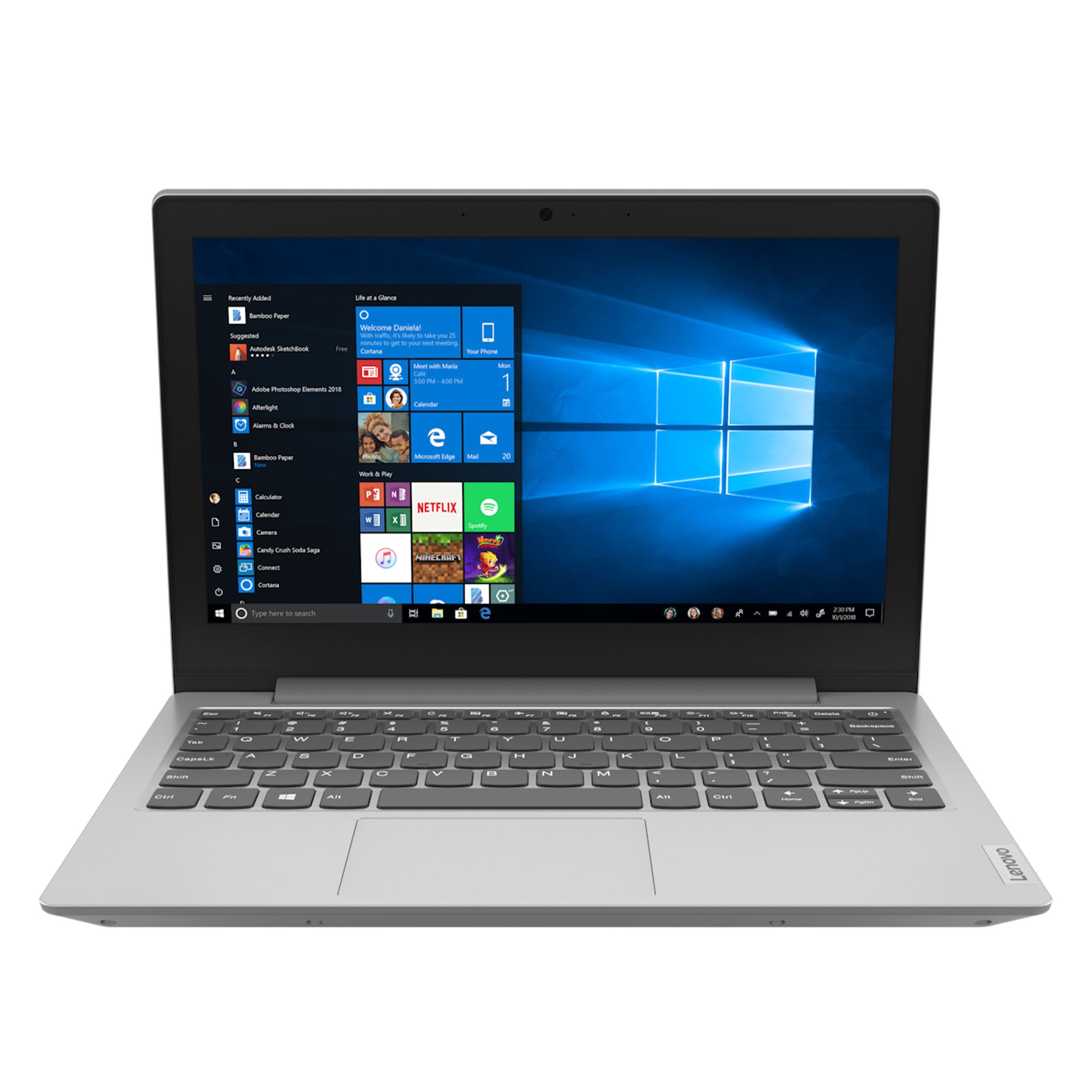Lenovo IdeaPad 1 Laptop, 11.6"  250 nits, Athlon Silver 3050e, AMD Radeon, 4GB, 64GB