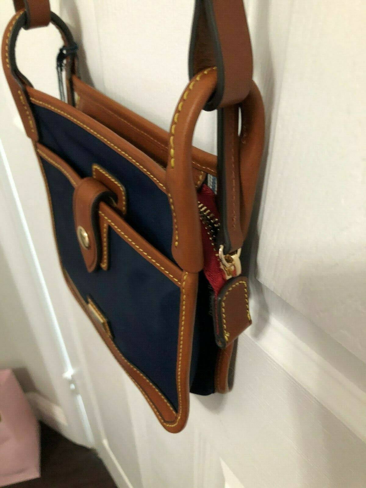 Dooney u0026 Bourke Wayfarer Nylon Letter Carrier Crossbody - Red/Gold