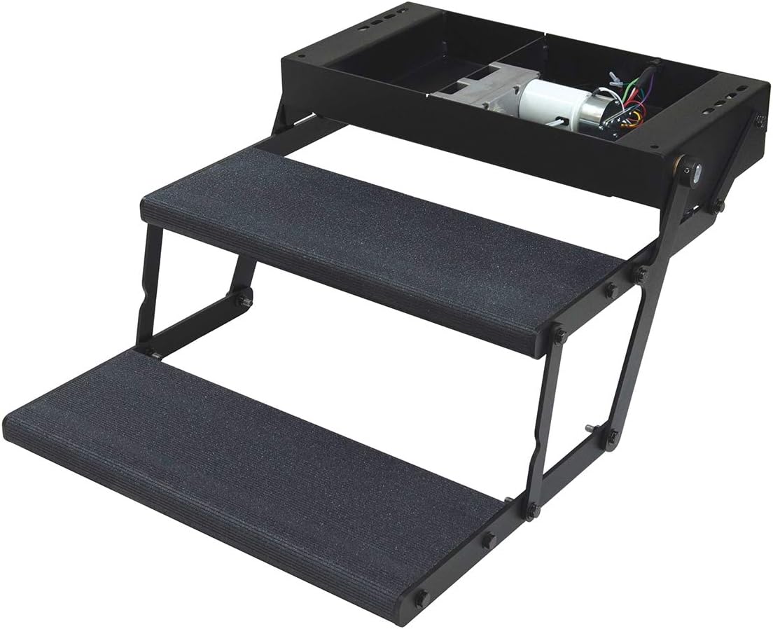 Lippert Components 353543 24" Double Treadlite Power RV Step with Switch and Harness