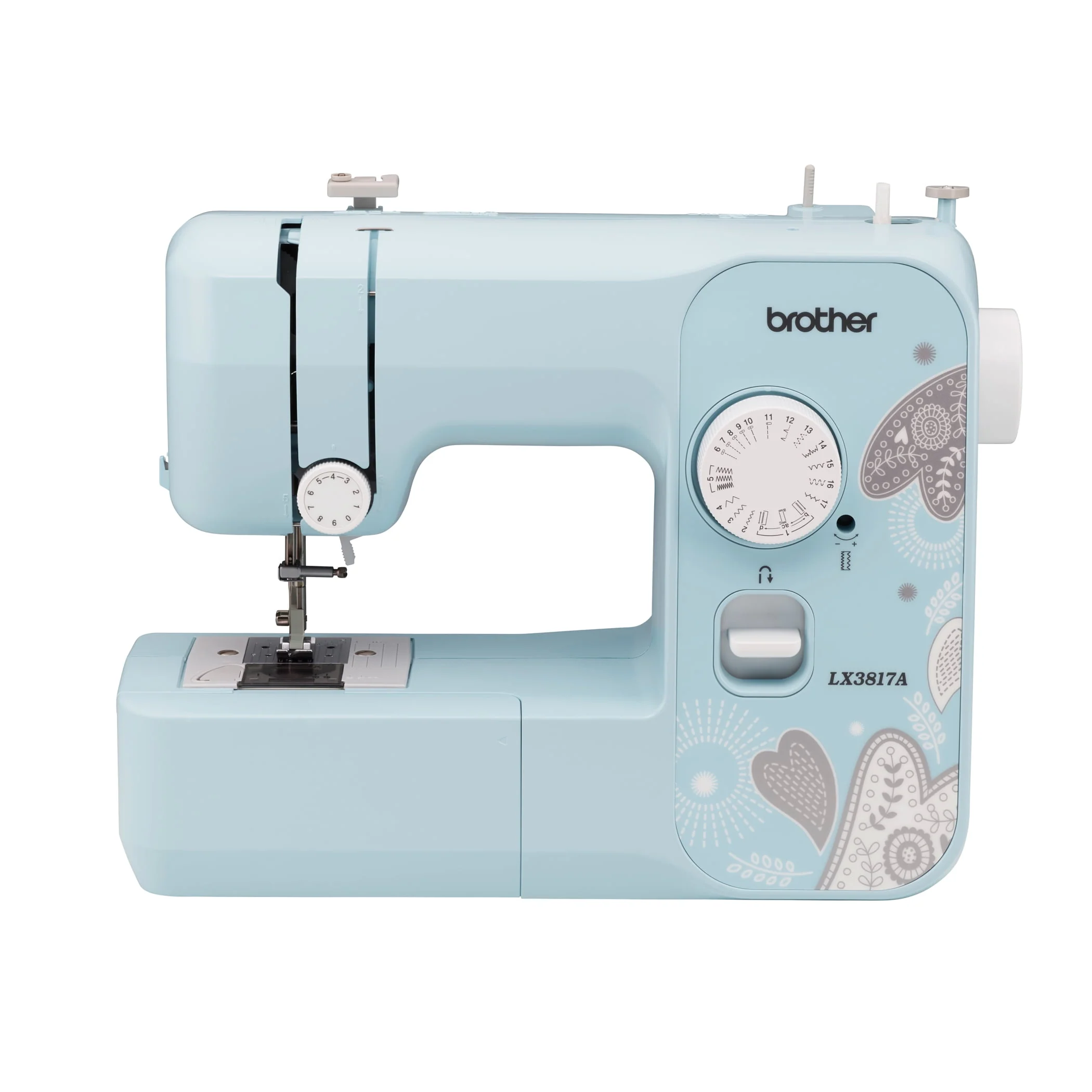 Brother LX3817 17-Stitch Portable Full-Size Sewing Machine, White