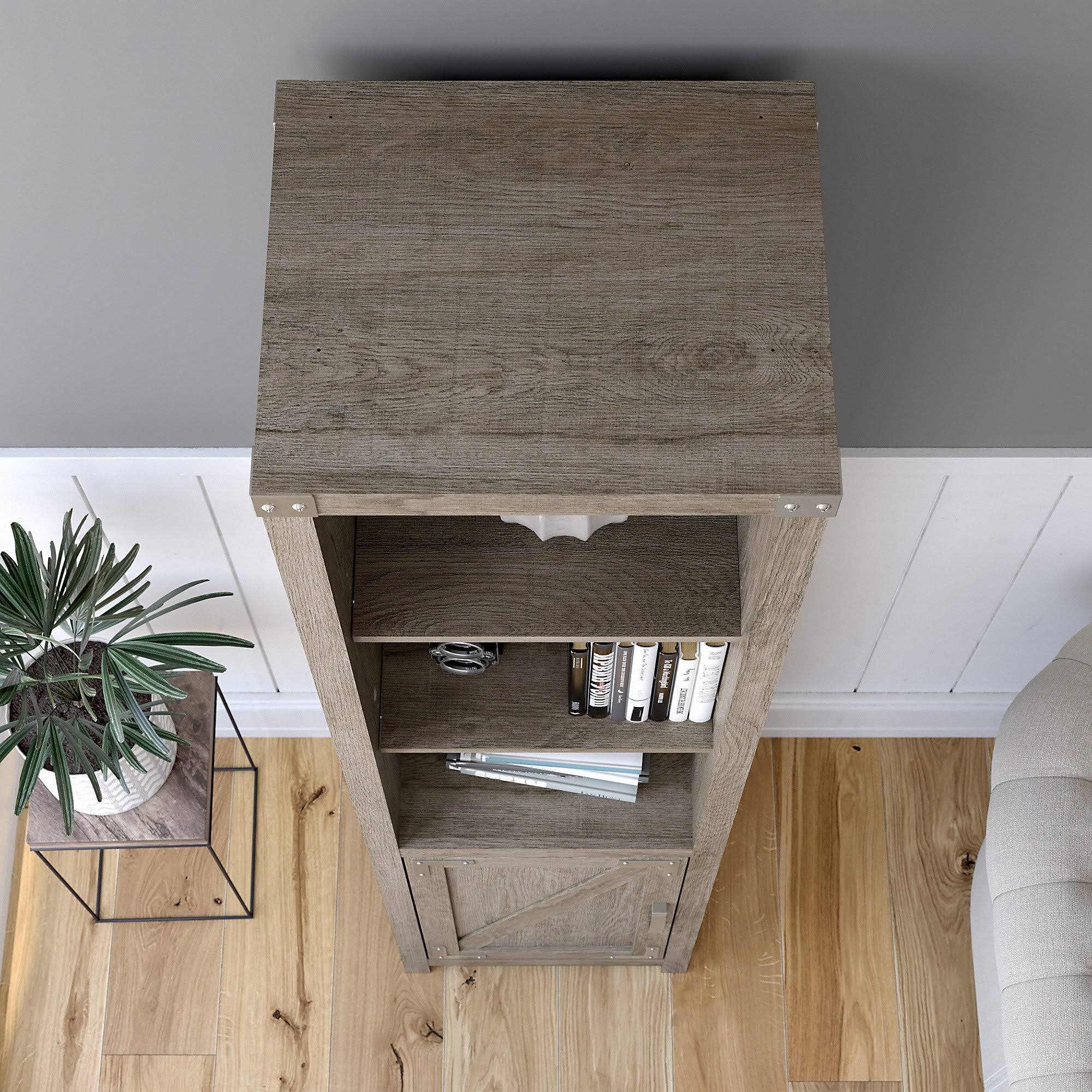 kathy ireland Home Cottage Grove - Bookcase - 5 shelves - laminated engineered wood - reclaimed pine