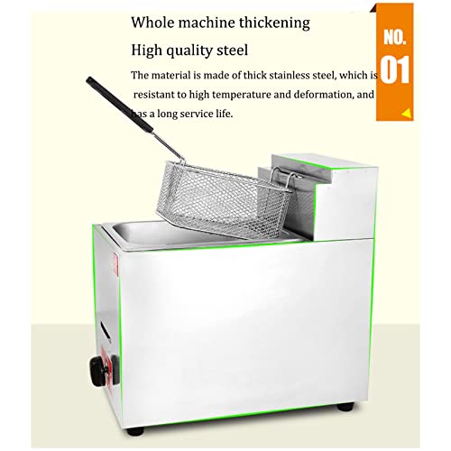 Commercial Restaurant Professional Gas Fryer, Stainless Steel Tabletop Single-cylinder/double-cylinder Propane Deep Fryer, Outdoor Stove Cooking Table with Frying Basket, Fried Chicken and Fish