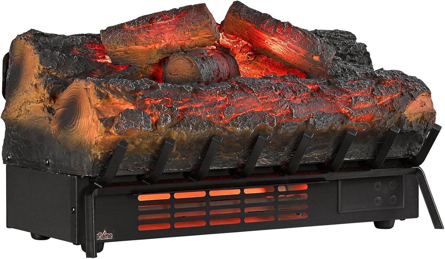 duraflame® Infrared Quartz Electric Log Set Heater with 3D Flame® Effect and Remote Control, Rustic Pine