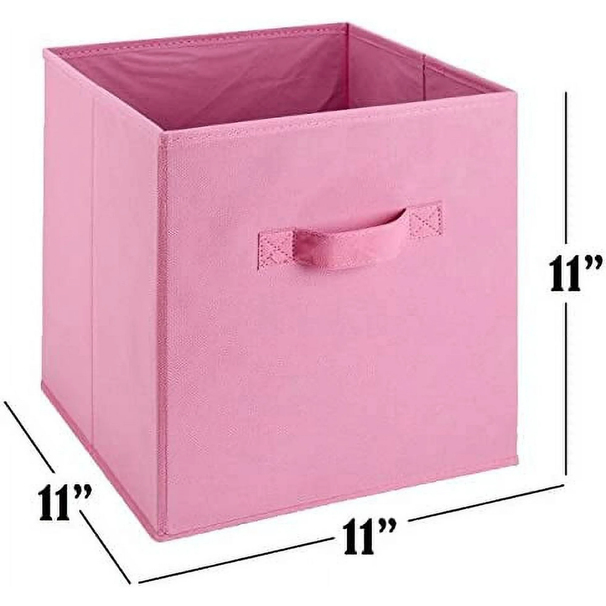 Foldable Laundry Storage Bins 6-Pack – Collapsible Cube Organizers for Shelves, Closets, Underbed, Clothes, Toys – Shiny Silver