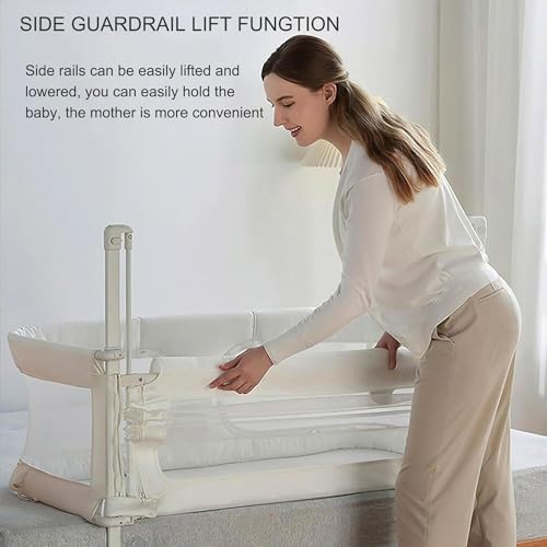 3 in 1 Baby bassinets bedside sleeper, co sleeping bed for baby, for co sleeper for baby in bed, Portable Crib, breathable and visible mesh window,soft washable liner cover and sturdy aluminum alloy (