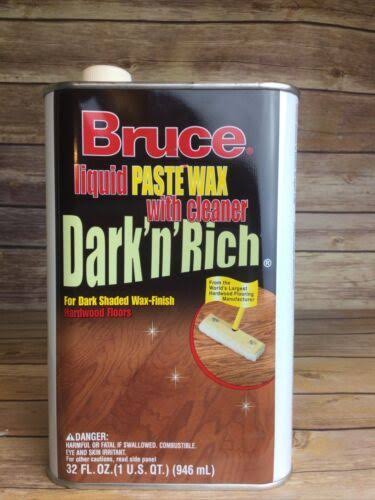 Bruce Liquid Paste Wax with Cleaner Dark N Rich Finish Hardwood Floor New