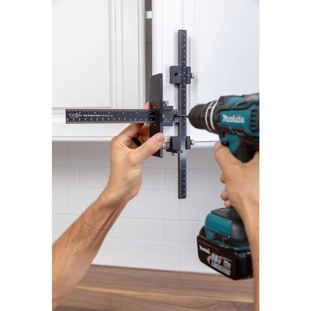True Position Tools Cabinet Hardware Jig for Installation of Handles and Knobs on Doors and Drawer Fronts Tp-1934