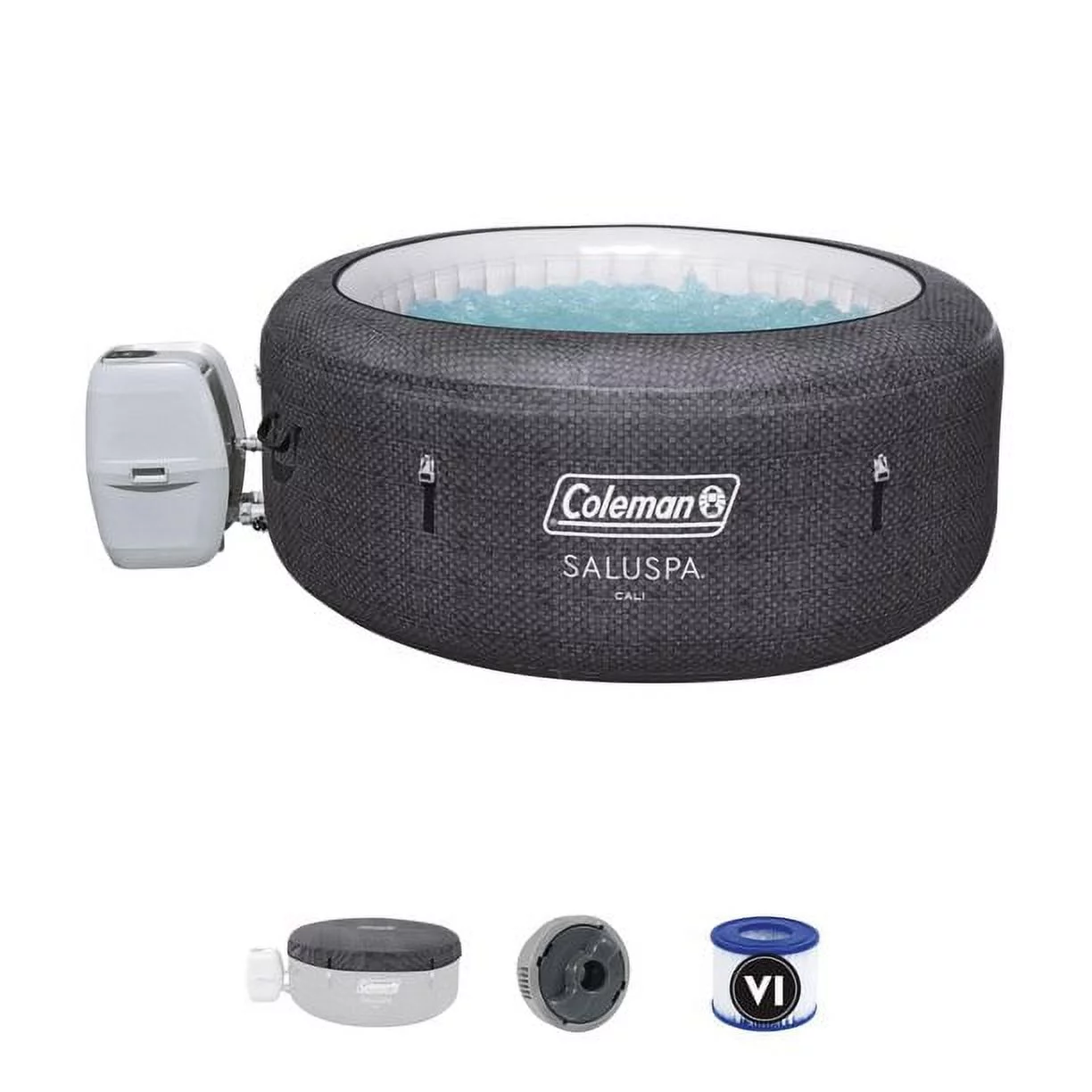 Coleman Cali Energy Sense 177 gal. Spring Inflatable Hot Tub Spa 2-4 Person, 104˚F