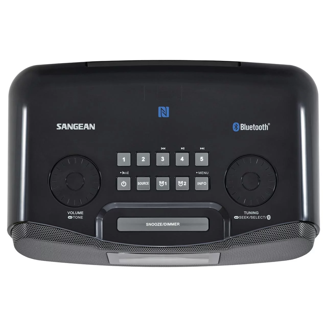 Sangean RCR-20 Digital AM/FM-RDS/Bluetooth Clock Radio with USB Charger