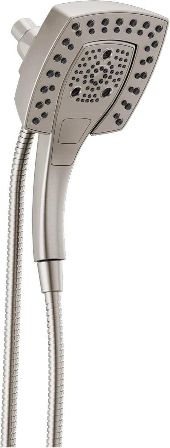 Delta 5-Spray In2ition 2-in-1 Dual Hand Held Shower Head with Hose, Magnetic Docking Handheld Shower Head, Champagne Bronze 58474-CZ25
